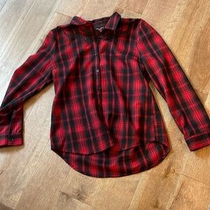 Embroidered Detail Flannel Button Down